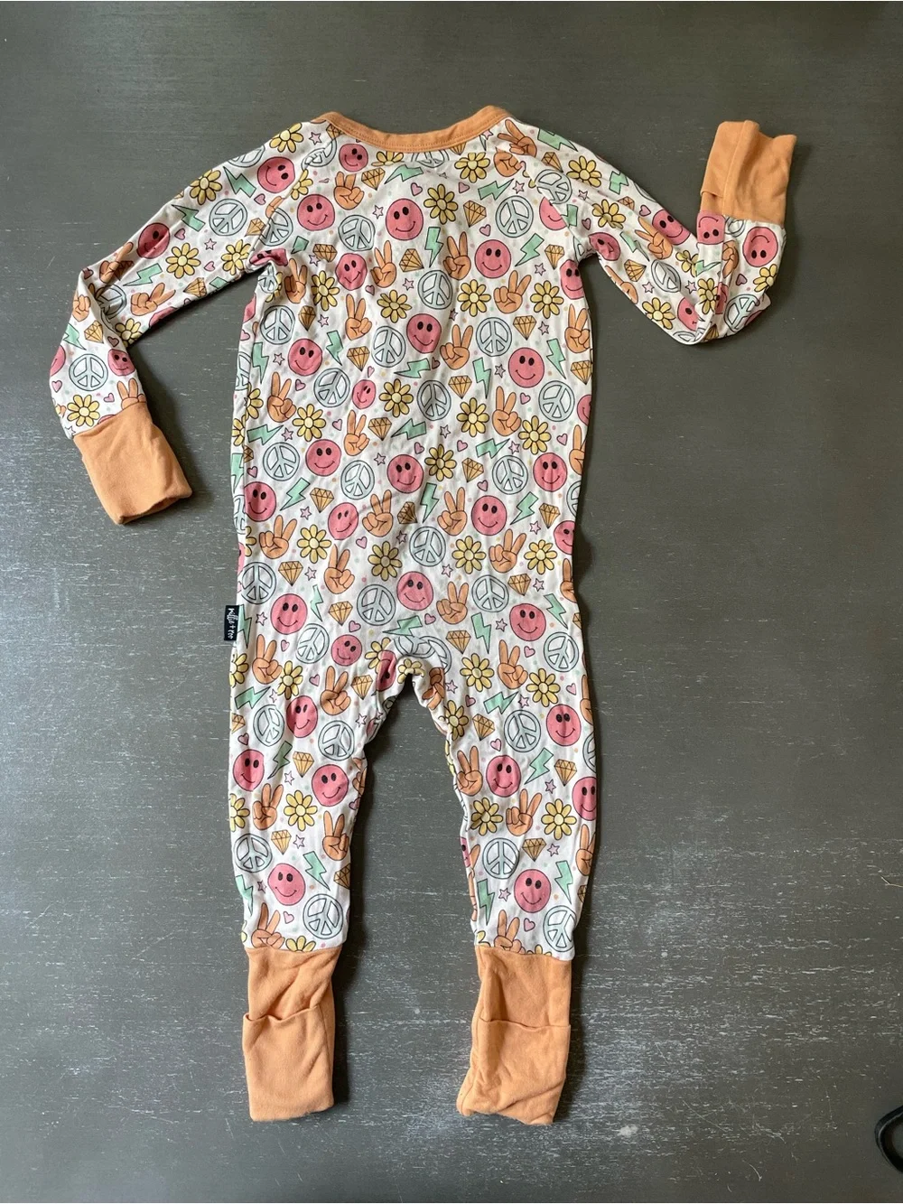 6-12m Millie + Roo Bamboo Zippy in Groovy Summer